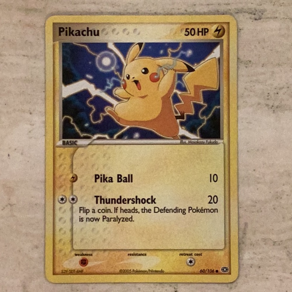 Pokemon Pikachu EX Emerald 2005 60/106 Non Holo Card TCG #60